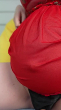 Pregnant in Red Lingerie