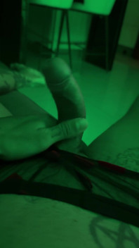 Morbid Curiosity, Alone, at Home Touching Himself with Semi-transparent Clothing