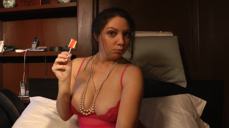 Femdom Sex: Candy handjob!