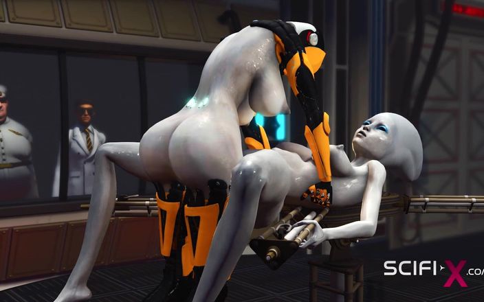 SciFi-X transgender: Robot erotyczny Futa bawi się kosmitą w laboratorium science fiction