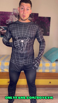 Spiderman Surprise Cumshot