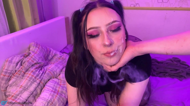 Snowy Bubbles: A Little Spicy Smoking Fetish Video