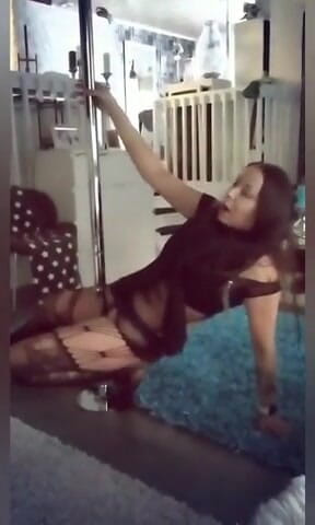 BambiAmbita: BambiAmbita and poledance with fingering