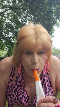 Sucking on a Popsicle Outside!