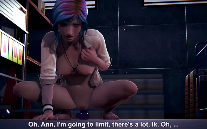 Waifu club 3D: Chloe rides dildo and cums