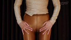 Shiny teens: Pantyhose spandex perunggu mengkilap 907