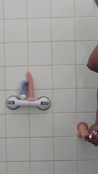Fucking and Cumming Myself in the Shower