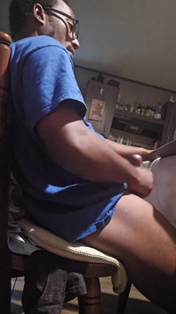 Jerking off in the Kitchen