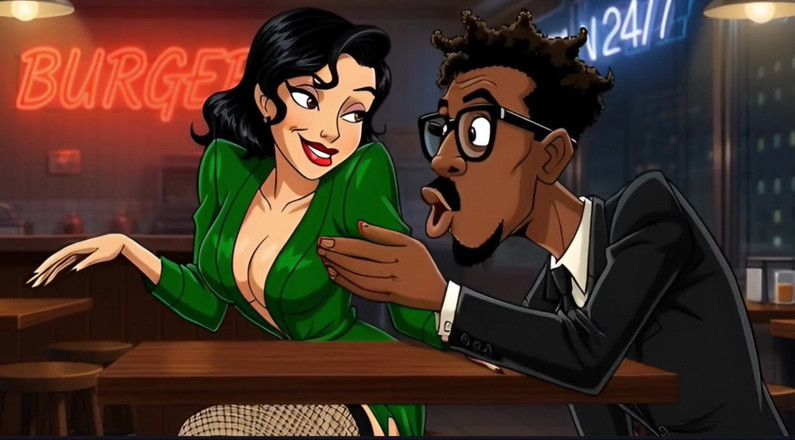 Octopussy Lovers Club: Sürtük Evli Kadın Edepsiz Umumi Tuvalette Sikiliyor. Karikatür