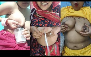 Desi Indian Bhabhi Lactating Compilation
