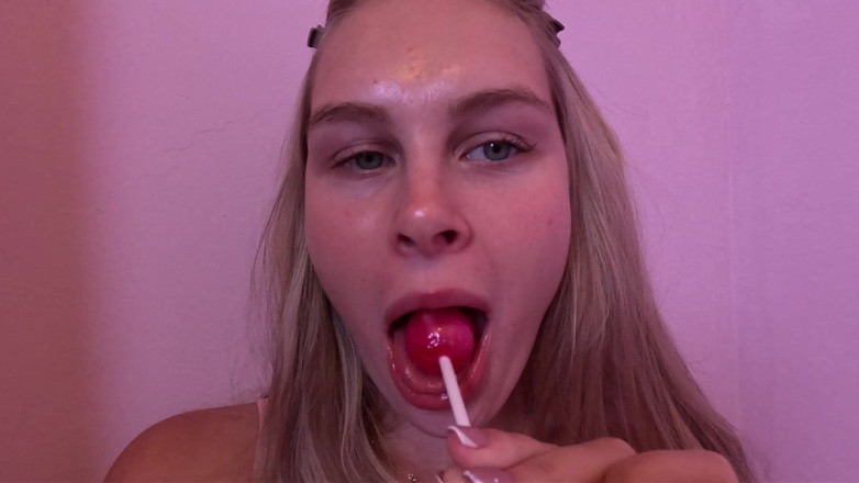 HotPrincessUA: Pink talk zoete verleiding met een lolly