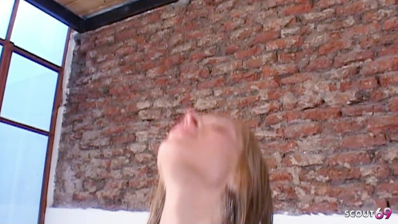 Shemale TS Collection: Blonde Skinny Teen Tranny Doggy Anal Fucked