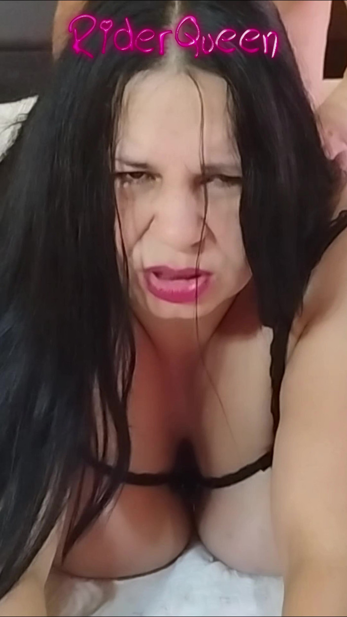 Riderqueen BBW Step Mom Latina Ebony: Face jävla - riktig styvmamma MILF BBW knullad