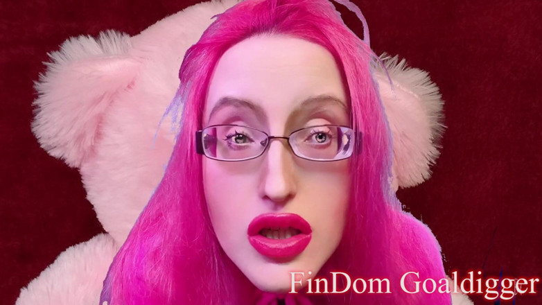 FinDom Goaldigger: Fuckable pink plush toy transformation