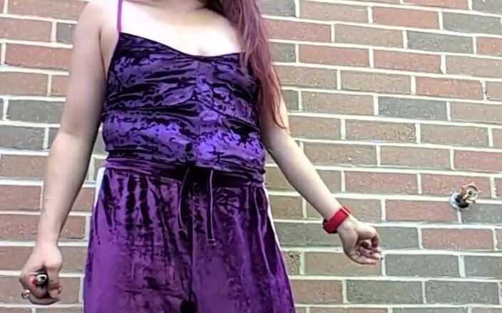 JasmineJade: Morning Smoke in My Purple Velour Outfit
