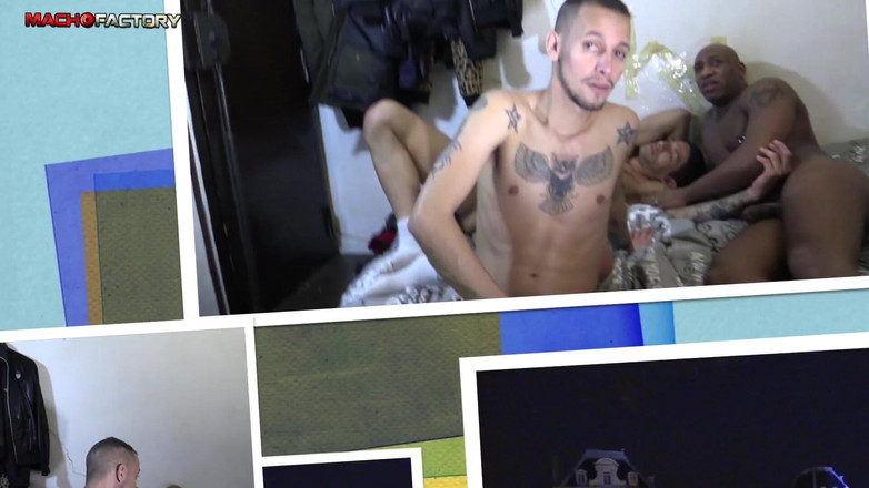 Macho factory: Interracial dreier in Paris.