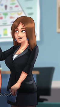 Gorgeous Busty Slut Fills Her Pussy with Big Dildo - Summertime Saga 3D Animated Porn Game