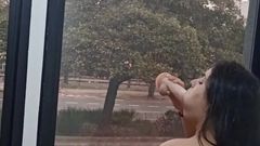 Blowjob at my office window