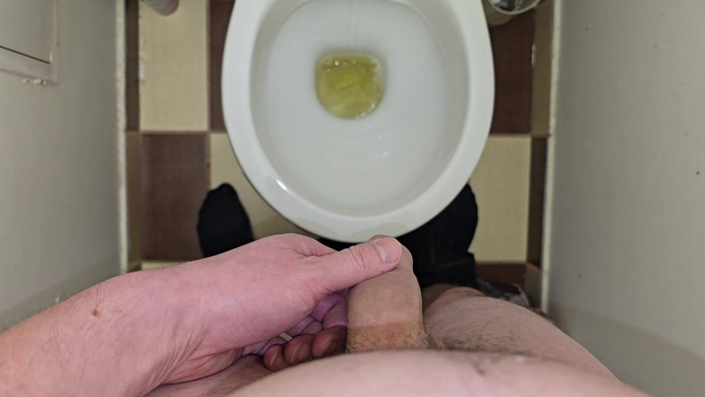 Alpha pee king: Pissing to the Toilet