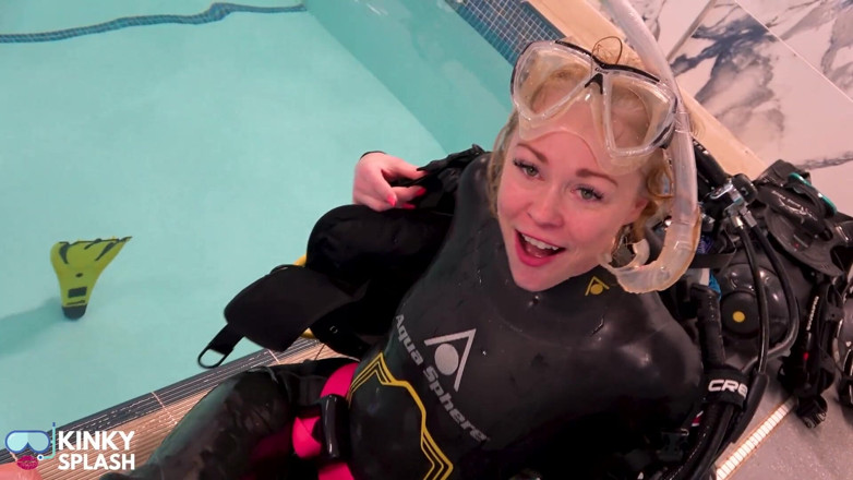 UKCuteGirl Lucy Lauren: ปลุกใจด้วยเครื่อง snorkel และ scuba - นัดแรกสุดมันส์เปียกปอน