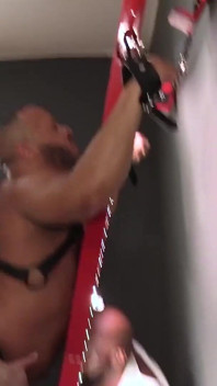 All Tied up, Wearing Leather, Bred and Used by Big Cocks