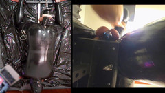 Chastitybeltboy: Latex Catsuit, Pa Chastity, 자이언트 디딜도, 에스팀과 함께하는 필로리 세션