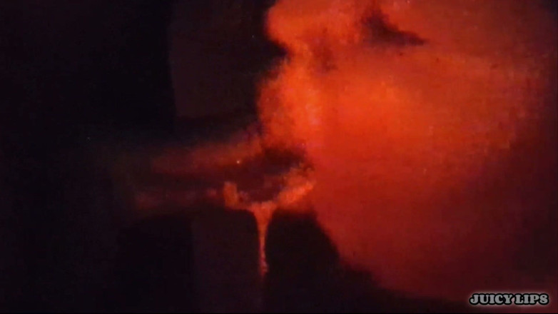 It get sloppy here: Juicy Lips-brings Him to the Red Room to Sloppily Deepthroat...