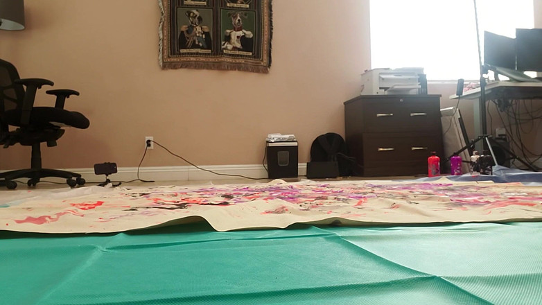 Kyla Keys: Bts Malování nahého těla na plátně