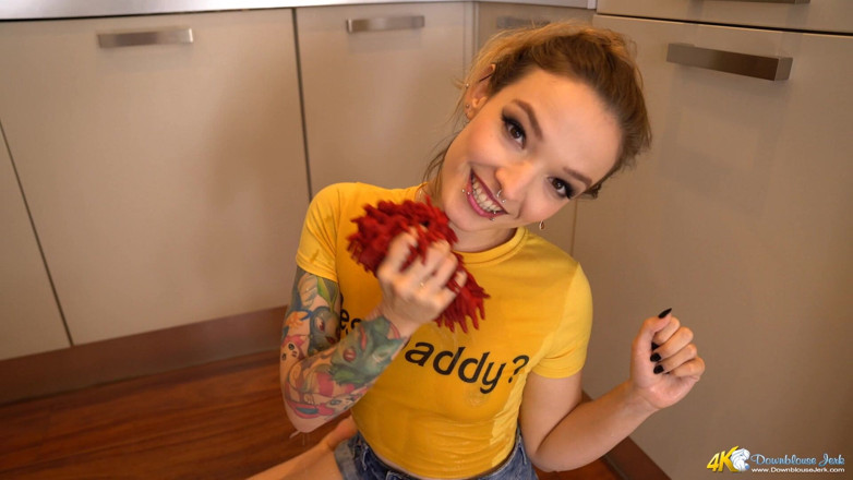 DownblouseJerk: Messy Work - JOI
