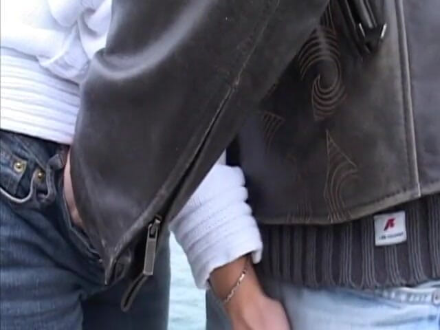 Cumming Soon: Blonde girl gives a dude handjob outdoors