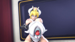 Bowsette Using a Very Special Onahole No Sound Futa Shemale