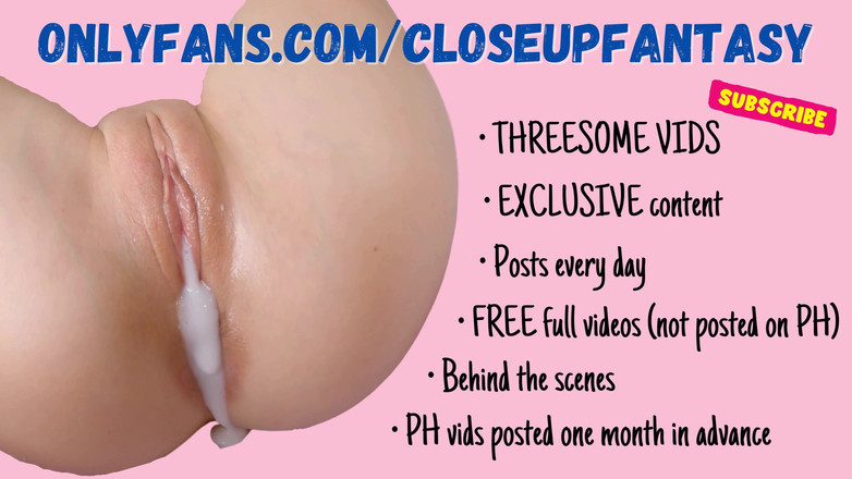 CloseUpFantasy: Schattige rok plagen! Enorme dubbele sperma-explosie in een spuitend poesje