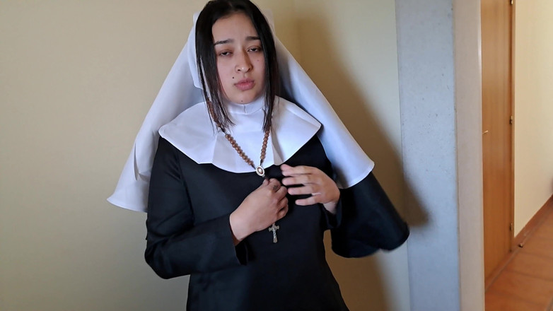 Miss Squirting: Nun sins for the first time