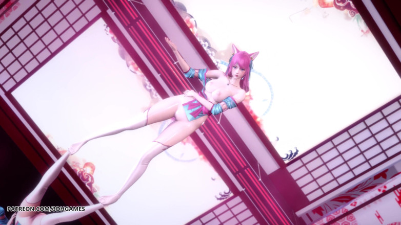 3D-Hentai Games: [MMD] IU - LILAC Spirit Blossom Ahri Sexy Striptease League Of...