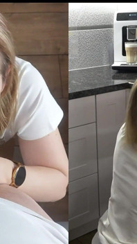 Koffie met bull sperma voor mijn cuckold-echtgenoot dubbele camera