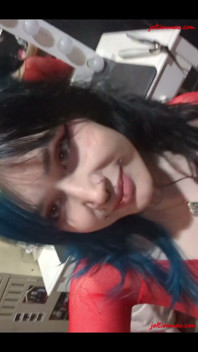 I think I like it with my blue hair 