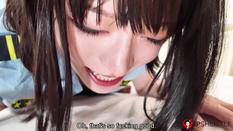JP Shemale: Sexy Police Tranny Makoto Kagura Takes Advantage of Suspect