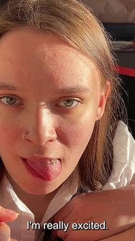 Stepdaughter Prevents Stepfather Play a Computer Game. but She Sucks Dick Well with a Swallow Part 2