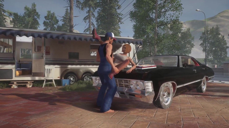 Wraith ward: Dívka šuká na chevy impala: 3D porno