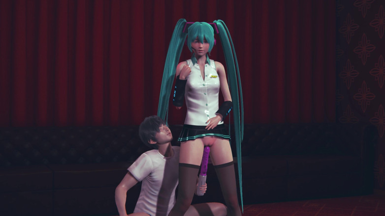 Waifu club 3D: Miku ha scopato con un vibratore fino a quando non è...