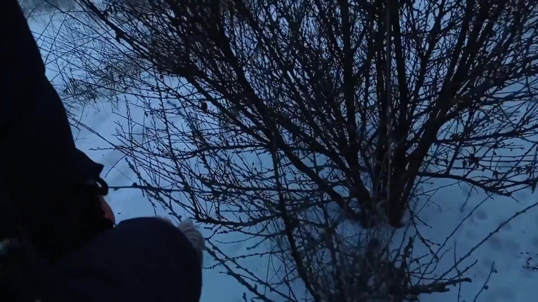 SweetAndFlow: Outdoor sex in winter - Guy fuck me hard