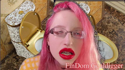 FinDom Goaldigger: Transformação de servo mais limpo do banheiro!