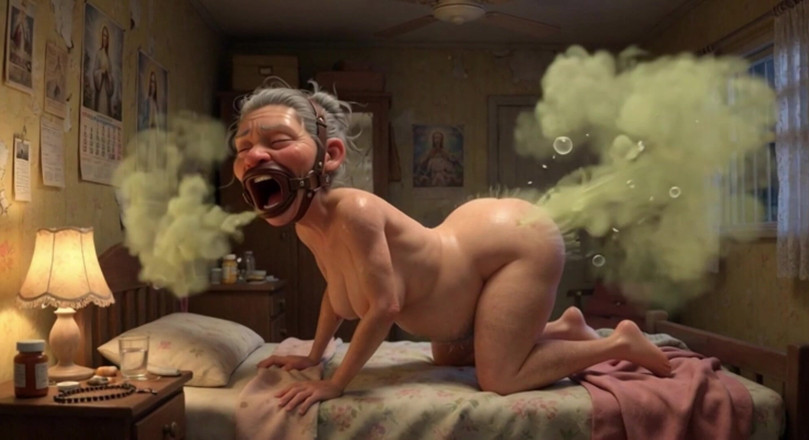 YOUR BEST FANTASY: 90 Year Old Granny Farting Loud &amp; Smelly in Bedroom