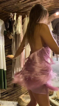 Robe de mode rose