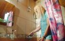 Alexa Cosmic: Alexa, cosmic wetlook im badezimmer im jugendlichem kleid...