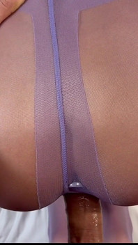 Fuck My Pussy and Cum on My Purple Pantyhose Feet