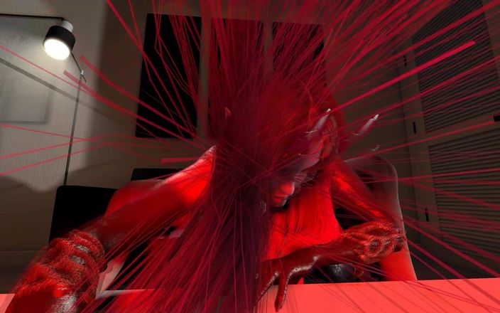 Wraith ward: La ragazza demone cavalca un cazzo sul divano