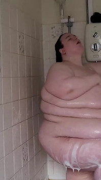 Sensual Shower with a Giant Body