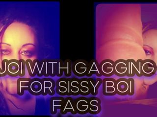 Camp Sissy Boi: Sissy boi fags के लिए गला घोंटने के साथ लंड हिलाने के निर्देश
