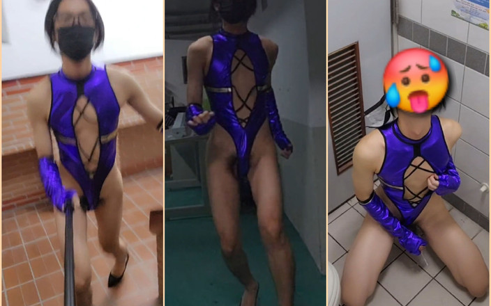 NotAFuta: Exhibitionist klädd som Kitana på allmän parkeringsplats